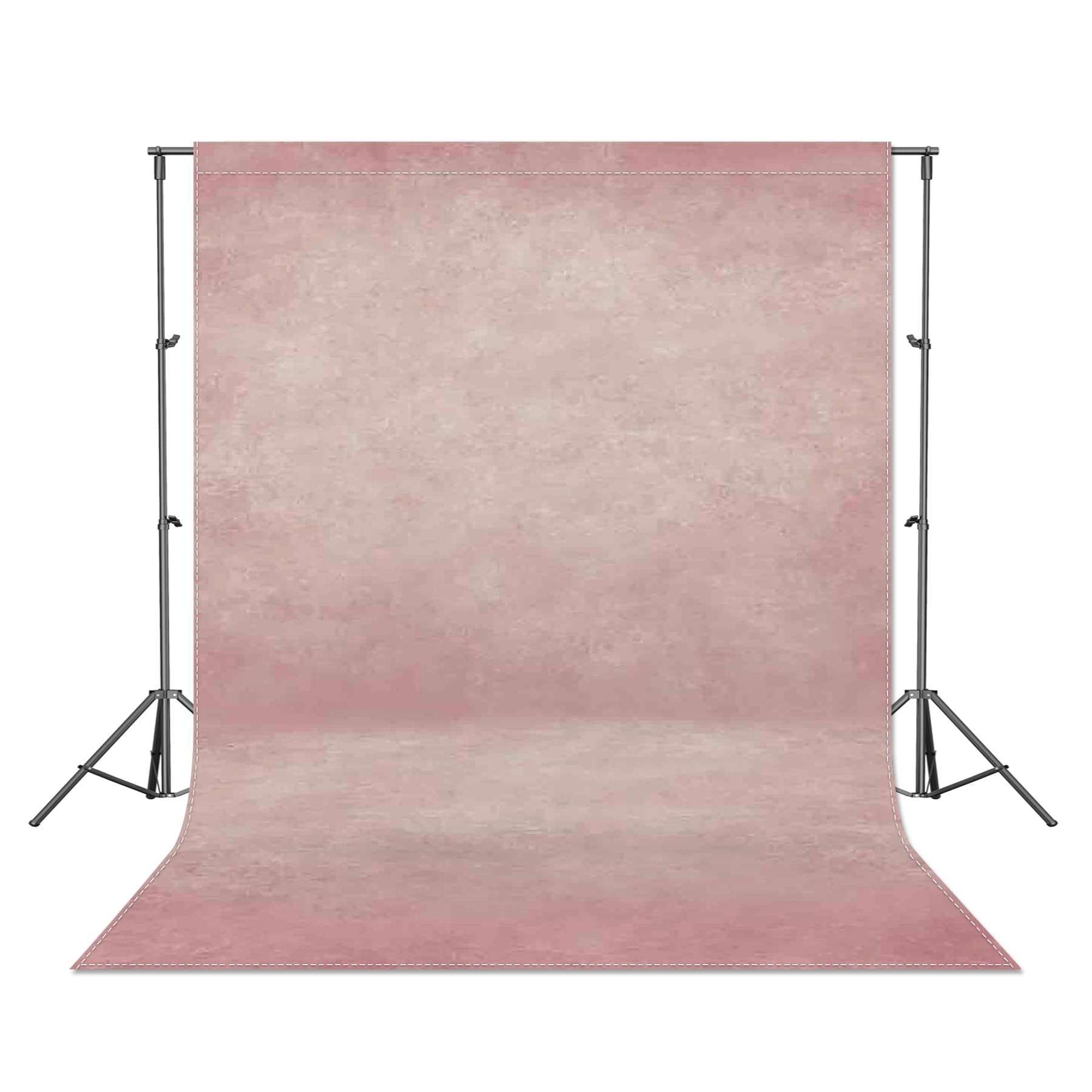 ZTHMOE 5x7ft Fabric Blue Abstract Texture Photography Backdrop (No Stand No Clips) Portrait Photoshoot Background Adult Newborn Child Headshot Photo Studio Props Booth Rod Pocket On Top: 6'x8' Pink