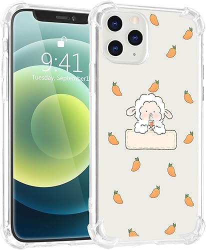 Miniatura 20 de Funda para teléfono compatible con iPhone 13 Pro, funda transparente con diseño de animales de dibujos animados para niñas y mujeres, lindo oso