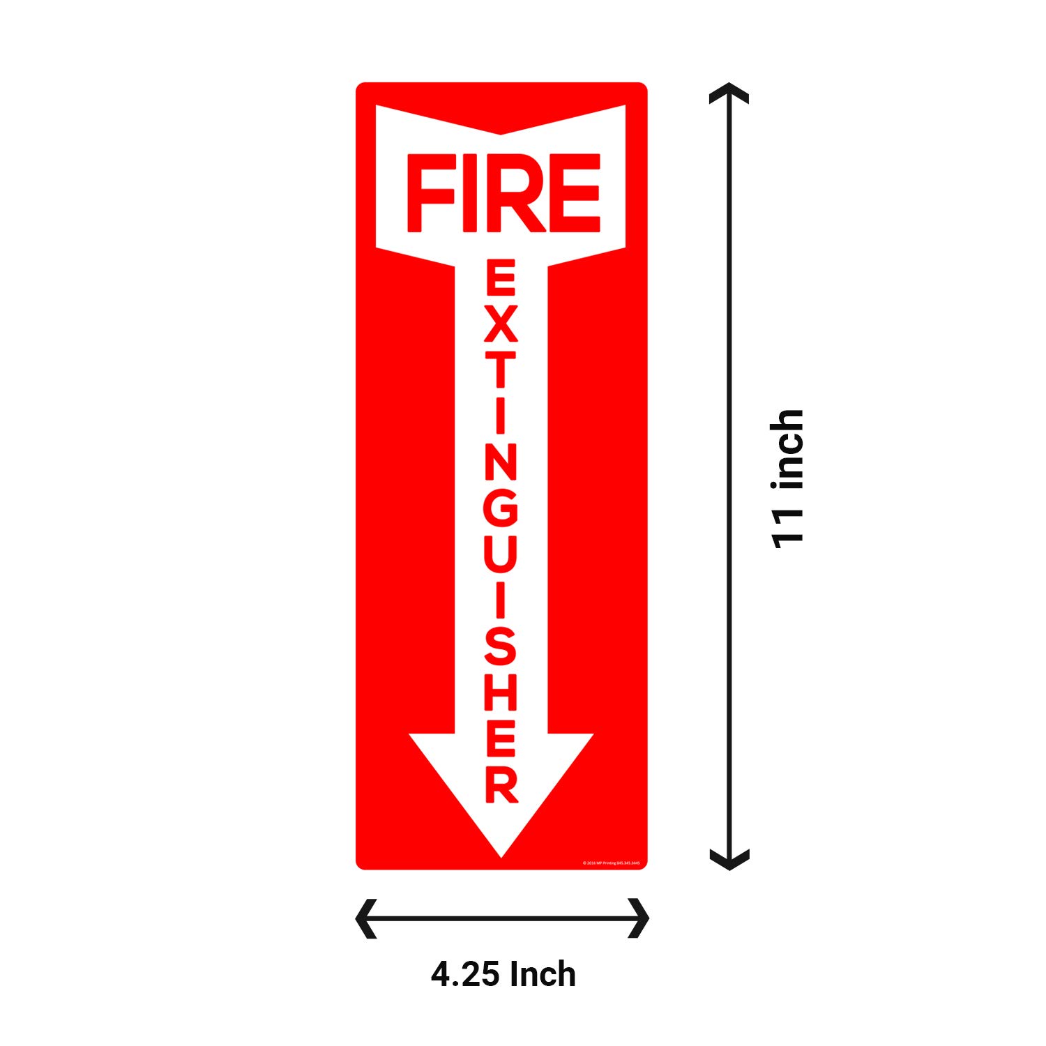 Self Adhesive Fire Extinguisher Sign, 4.25