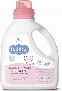 Detergente suave Bebble para ropa de bebé de color y blanca, 1,3 l
