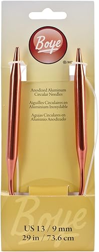 Simplicity Boye - Agujas de tejer circulares de aluminio de 29.0in, otro, talla 13 Simplicity Boye - Agujas de tejer circulares de aluminio de 29.0in, otro, talla 13
