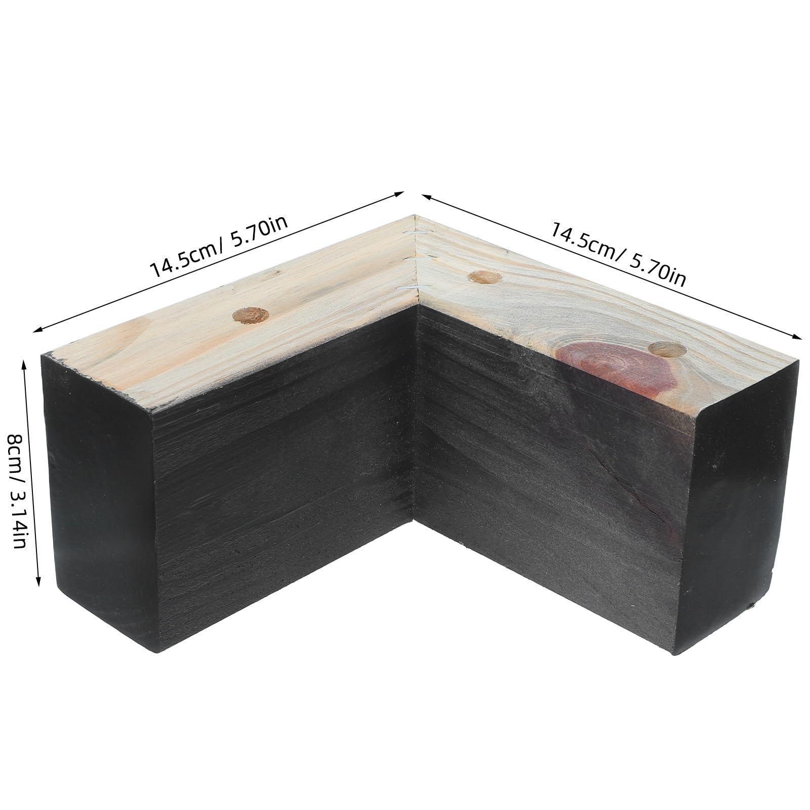 SUPVOX Gambe Angolari in Legno Massiccio per Divano, 8cm, Nero