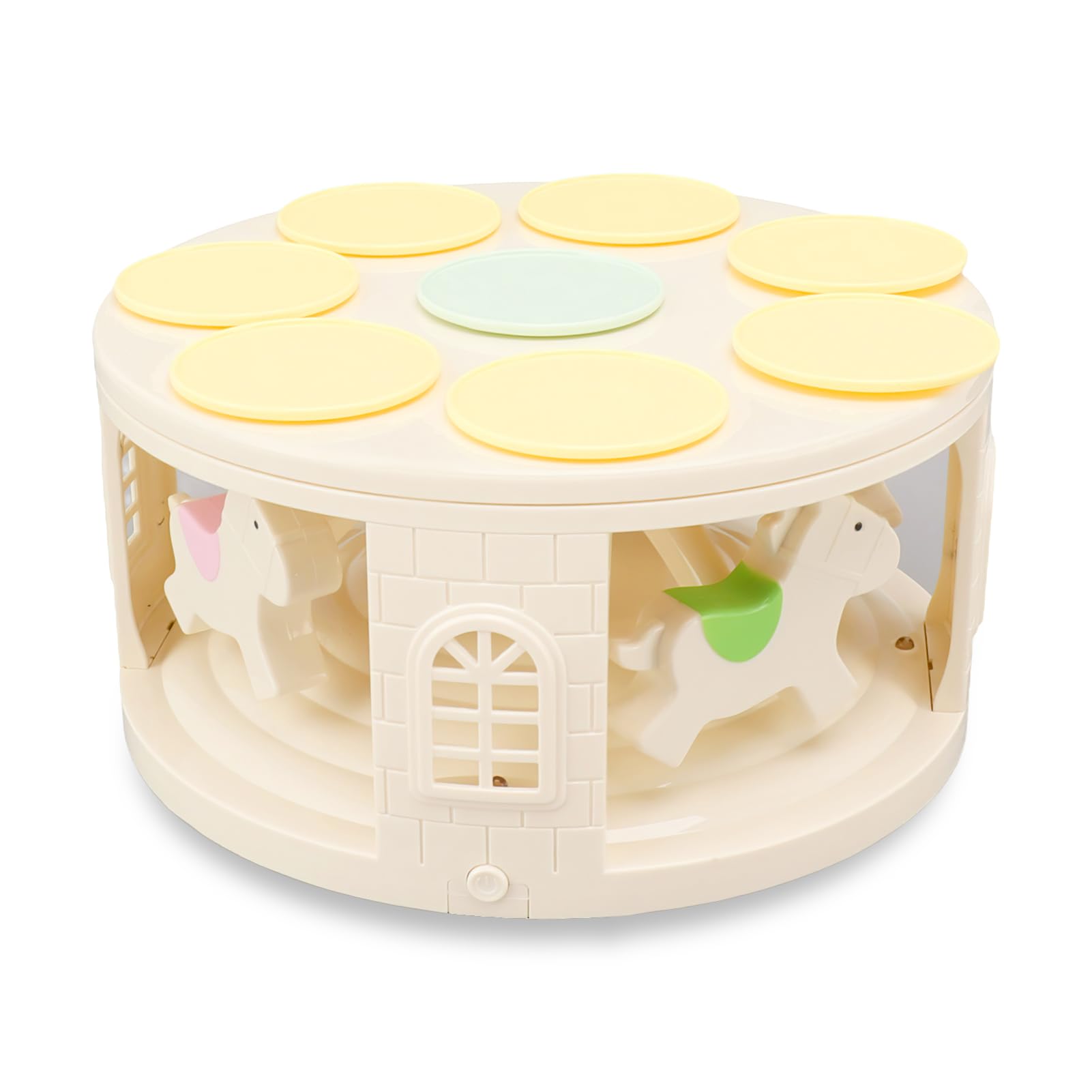 Cupcake Stand for Wedding Party Supplies, Cake Stand LED Carousel Automatic Rotating with 4 Music 8 Small Trays Cupcake Tier Stand Cupcake Holder for