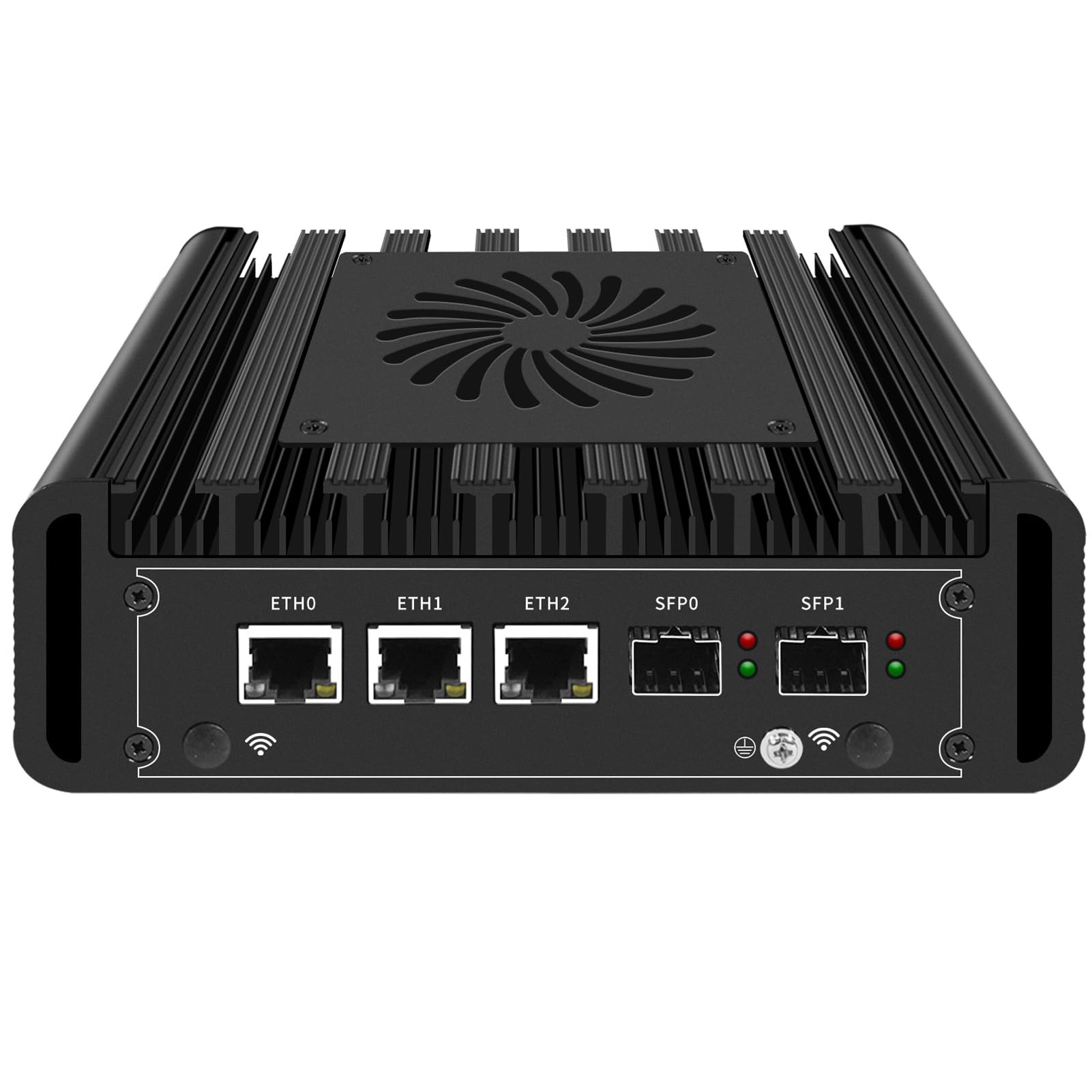 3 Port i226 2.5G Firewall Micro Appliance, Firewall Mini PC Alder Lake-N N100, 2x10G SFP+, HDMI, DP, 6xUSB, AES-NI VPN Router Support pfsense Openwrt, Wifi Slot, Barebone, 16GB DDR5 512GB NVMe