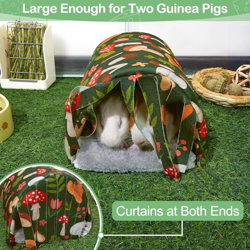 Washable Guinea Pig Tunnel with Curtains - Cozy Hamster Hideout Fit for Small Animals - Soft Accessories for Hamster/Chinchilla/Bunny - Thumbnail 4