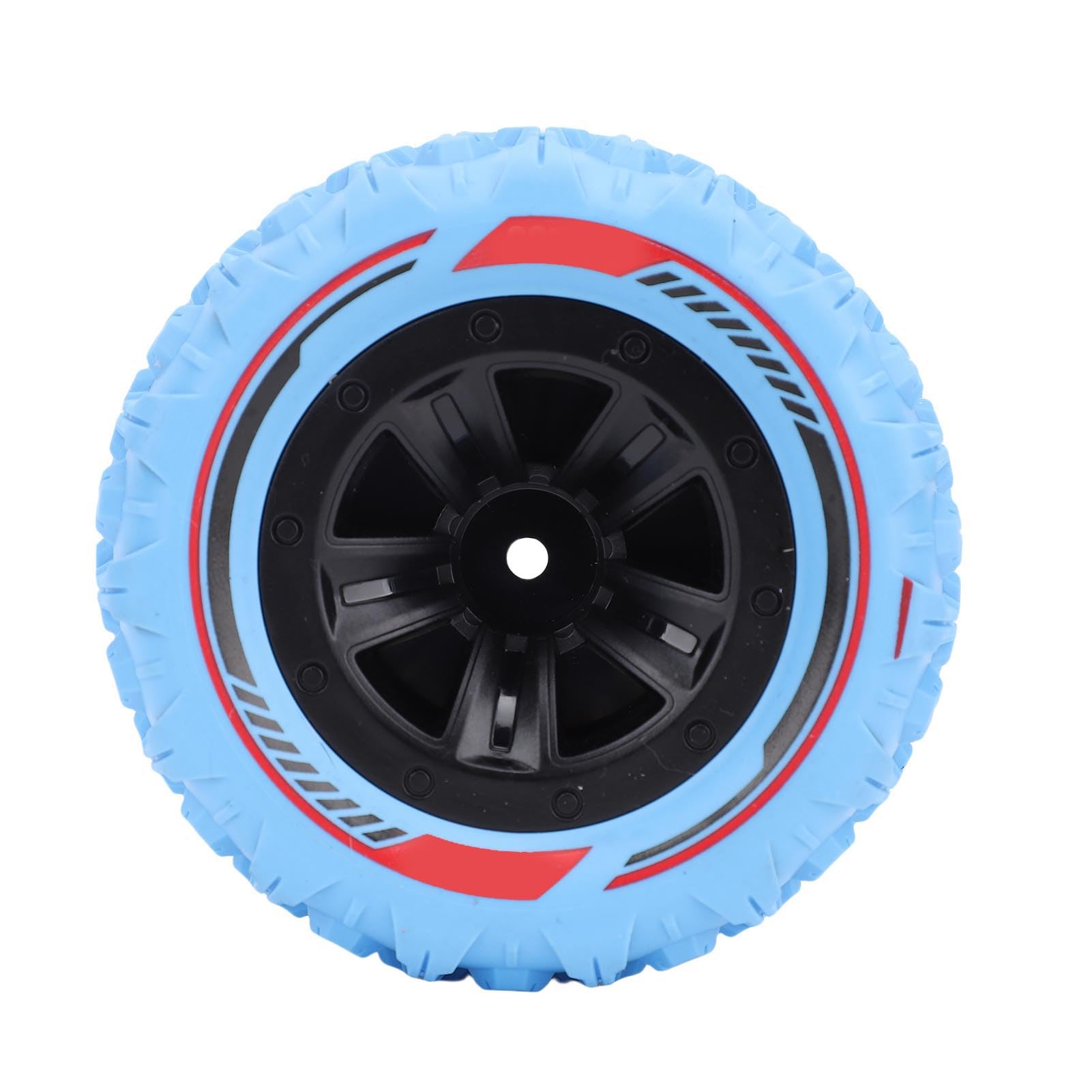 Drfeify 4pcs Échelle Hors Route Pneus 12 Mm Hex Rc Roues Crawler Roues Pneus Set Accessoires pour 1/14 1/16 Rc Voiture (Blue)