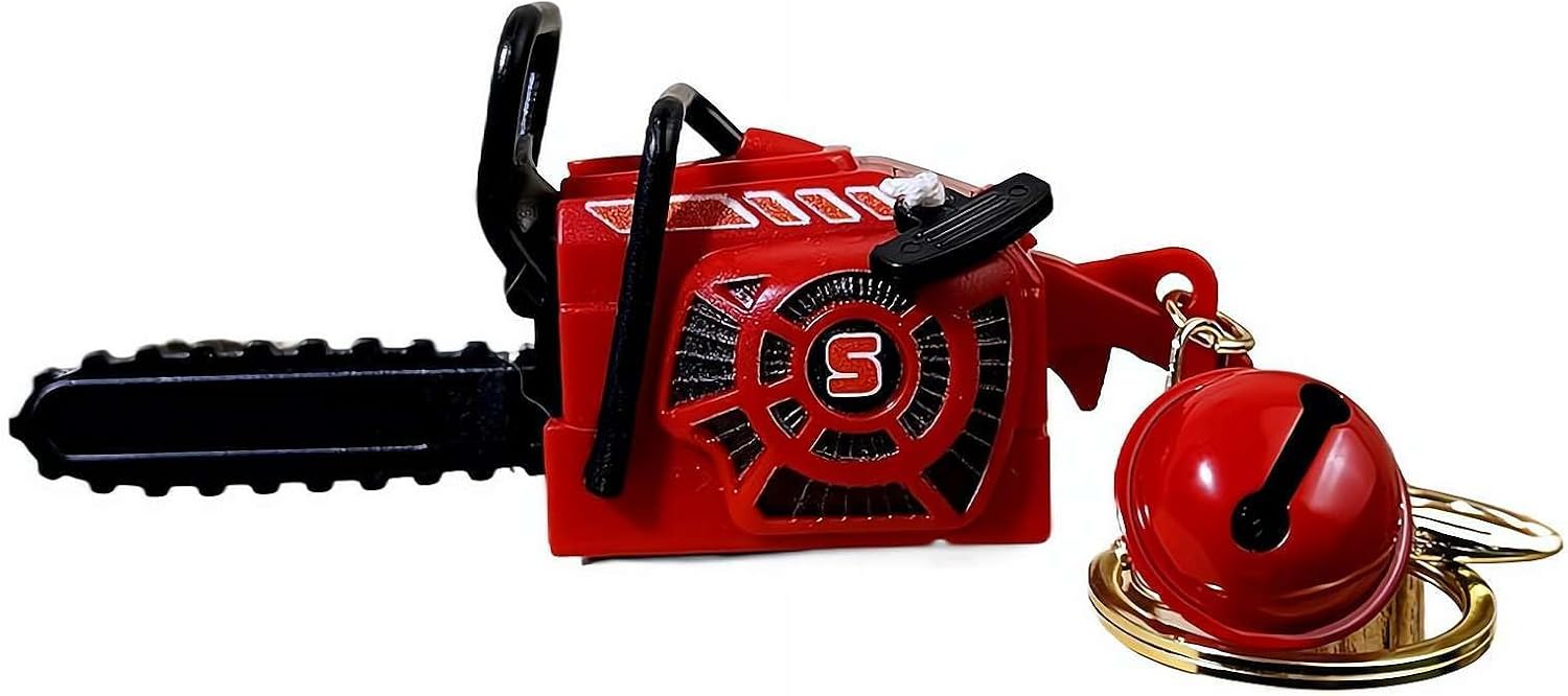 Mini Chainsaw Keychain, Portable Chainsaw Toy Outdoor Realistic Tool Keyring, Gifts for Men, Boyfriend, Dad, Mechanic