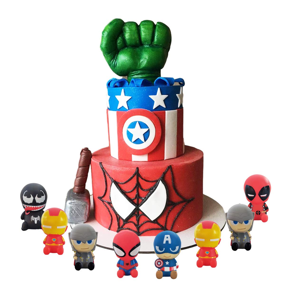 Amazon.com: 8Pcs the Avengers Cake Toppers Picks for Kids Birthday Party,  Baby Shower Cake Decorations (the Avengers 8 pcs) : Toys & Games