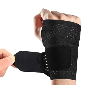 Pack of 2 Wrist Bandages Wrist Support Wrist Guards for Tendonitis Weight Training Left Right Hand
