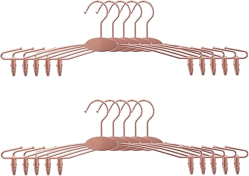 Miniatura 4 de Perchero de metal para ropa interior, perchas duraderas para ropa interior con clips, para exhibición de lencería, 10 piezas (oro rosa -B1)