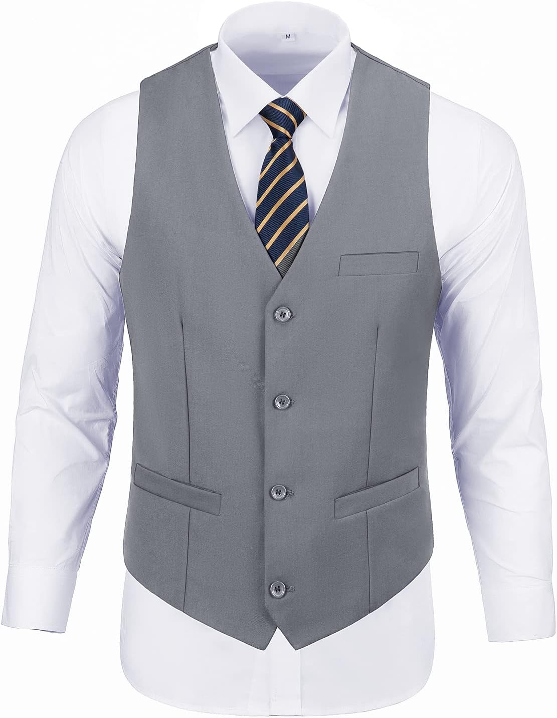 Furuyal Men's Suit 2 Piece Vest Set Slim Fit Dress Suit Casual Suit Waistcoat Pant - Image 4