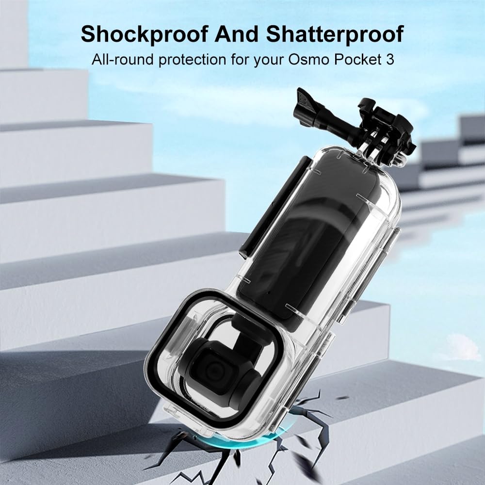 PULUZ Boîtier de plongée 45 m pour DJI Osmo Pocket 3 Accessoires sous-Marins boîtier de Protection Coque PC, Osmo Pocket3 caméra de Photographie sous-Marine étui étanche