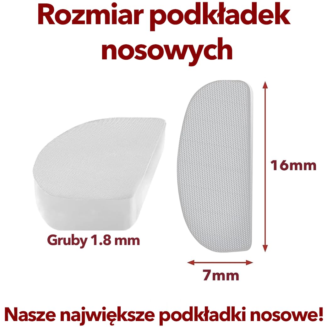 Setex Gecko Grip 1.8mm Antypoślizgowe Noski Do Okularów (5 Przezroczystych Par) Innowacyjne Mikroteksturowane Włókna Ultra-Miękkie I Samoprzylepne