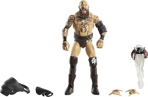 WWE Erik Elite Series #80 Figura de acción de lujo con detalles faciales realistas, equipo de anillo icónico y accesorios