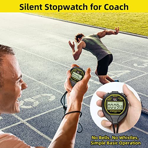 Waterproof Digital Stopwatch Timer, Anteqi Large Display Simple Stopwatch With On/Off Function No Clock No Calendar No Alarm Silent Stopwatch For Baseball Swimming Running Training Kids Coaches #TOP4