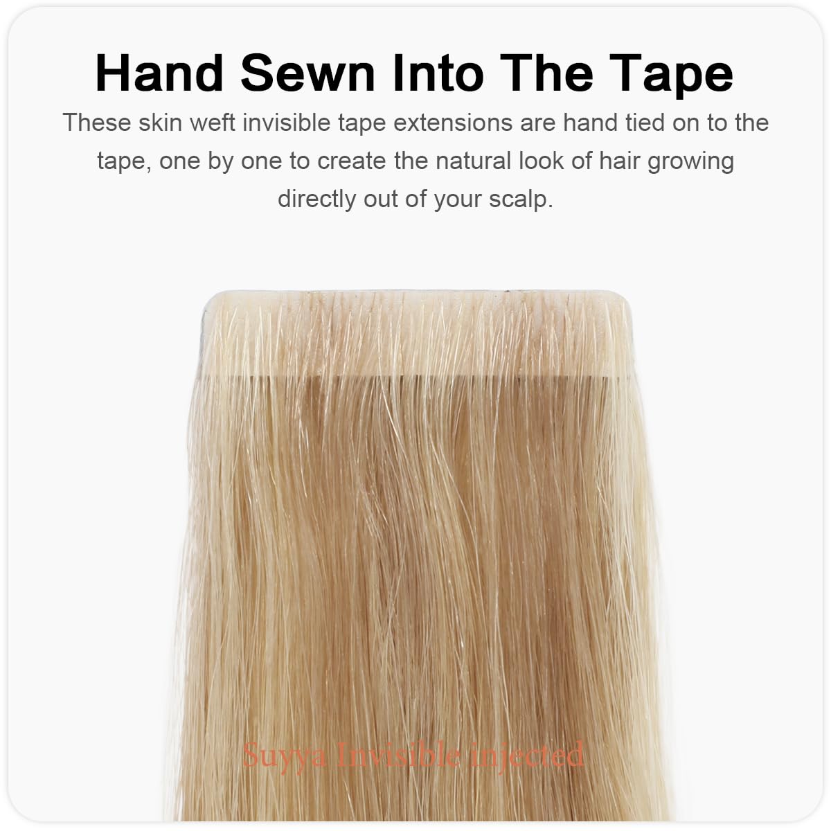 Amazon.com : SUYYA Invisible Tape In Hair Extensions Human  display picture 1