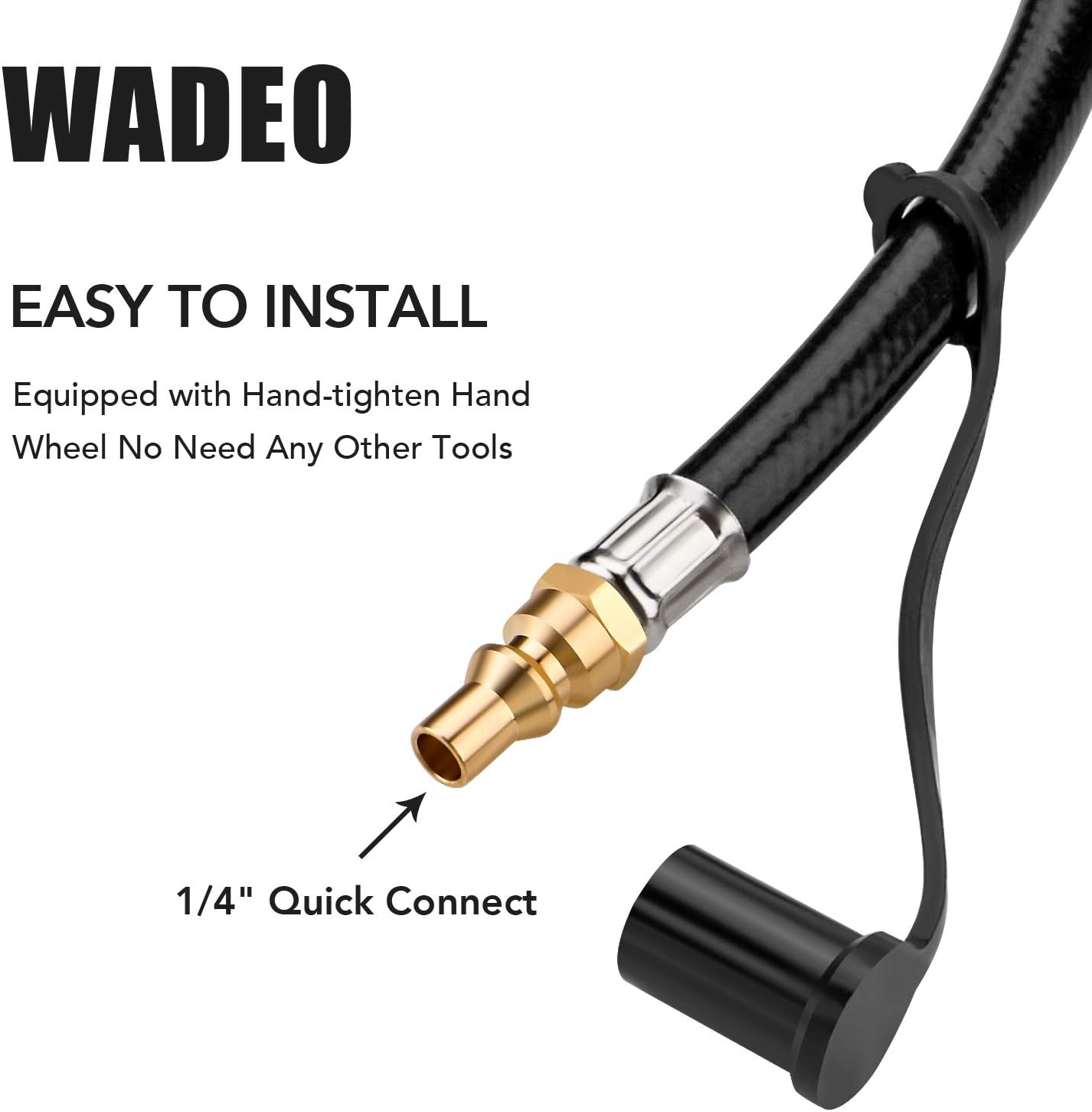 WADEO 12 FT Propane Quick Connect Hose for RV to Gas Grill, 1/4" Quick Connect Hose Converter Replacement for 1 LB Throwaway Bottle Connects 1 LB Portable Appliance to RV 1/4" Female Quick Disconnect : Patio, Lawn & Garden
