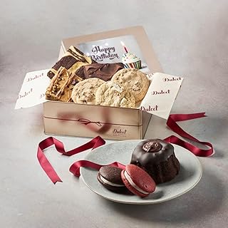 Happy Birthday Food Gift Baskets, Gourmet Food Gifts, Birthday Gift Baskets for Women Men Teens Family Friends or Relatives By Dulcet Gift Baskets