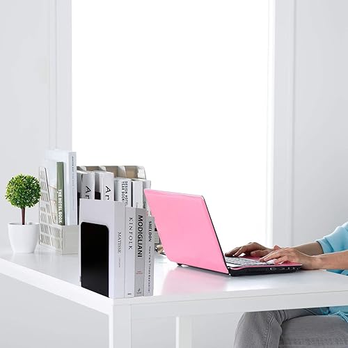 Miniatura 7 de 6 sujetalibros de metal de 8 pulgadas, resistentes extremos de libros y organizador de escritorio, tapón de libro para libros, películas, CD, 3