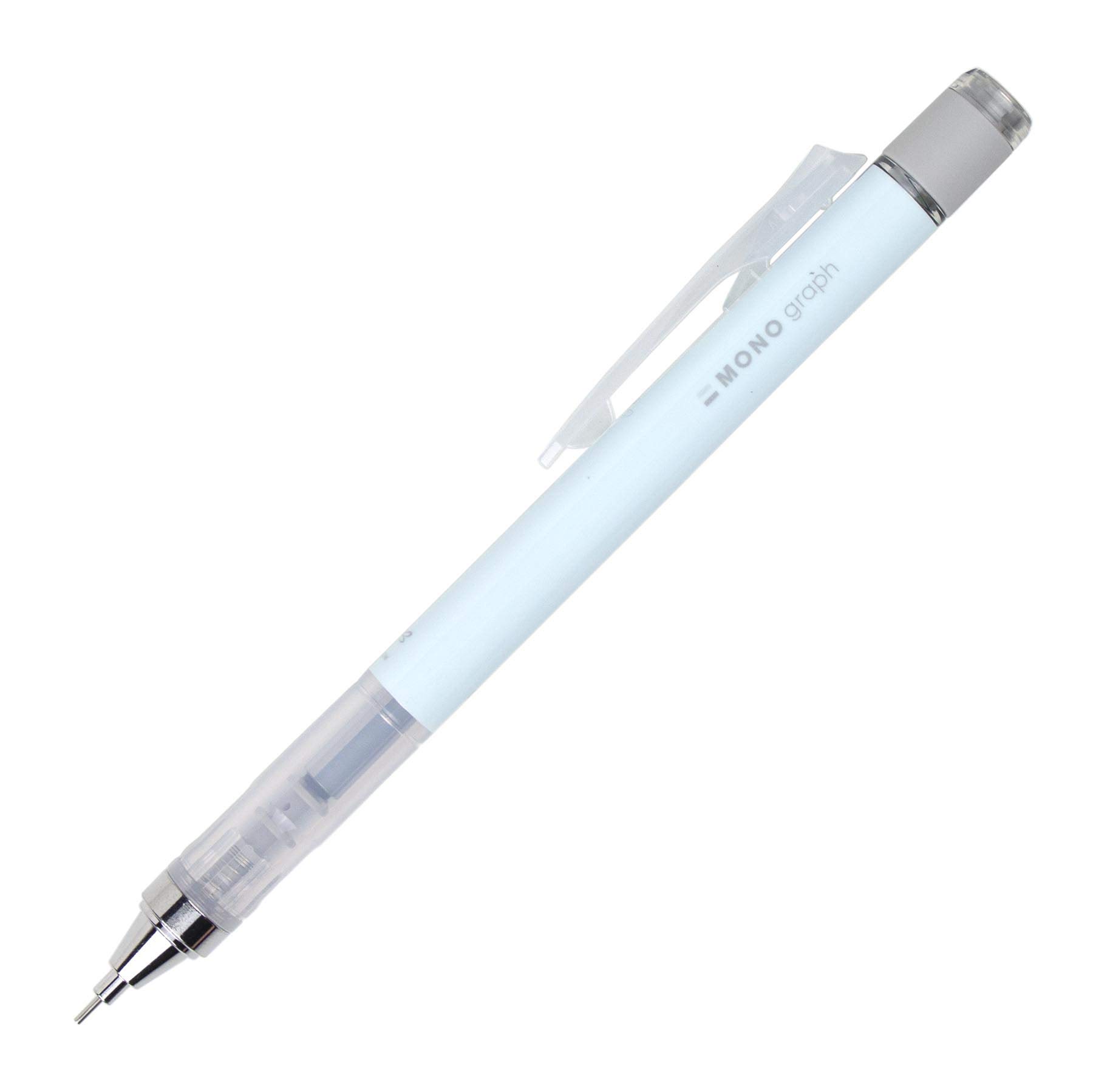 53106 MONO Graph Mechanical Pencil, Pastel, Ice Blue. Features Innovative Shake-Mechanism MONO Eraser