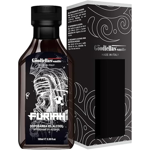The Goodfellas' smile Soothing Alcohol-Free Aftershave Splash/Tonic, Made in Italy, 100 ml, 3.38 oz (FURIAH/Leather & Wood)