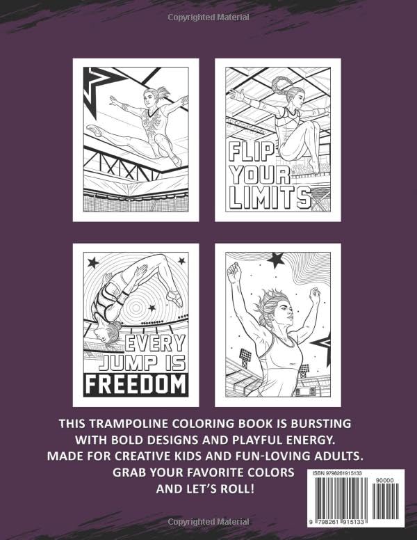 Image secondaire de Livre de Coloriage Trampoline : Amusement et Créativité pour Passionnés