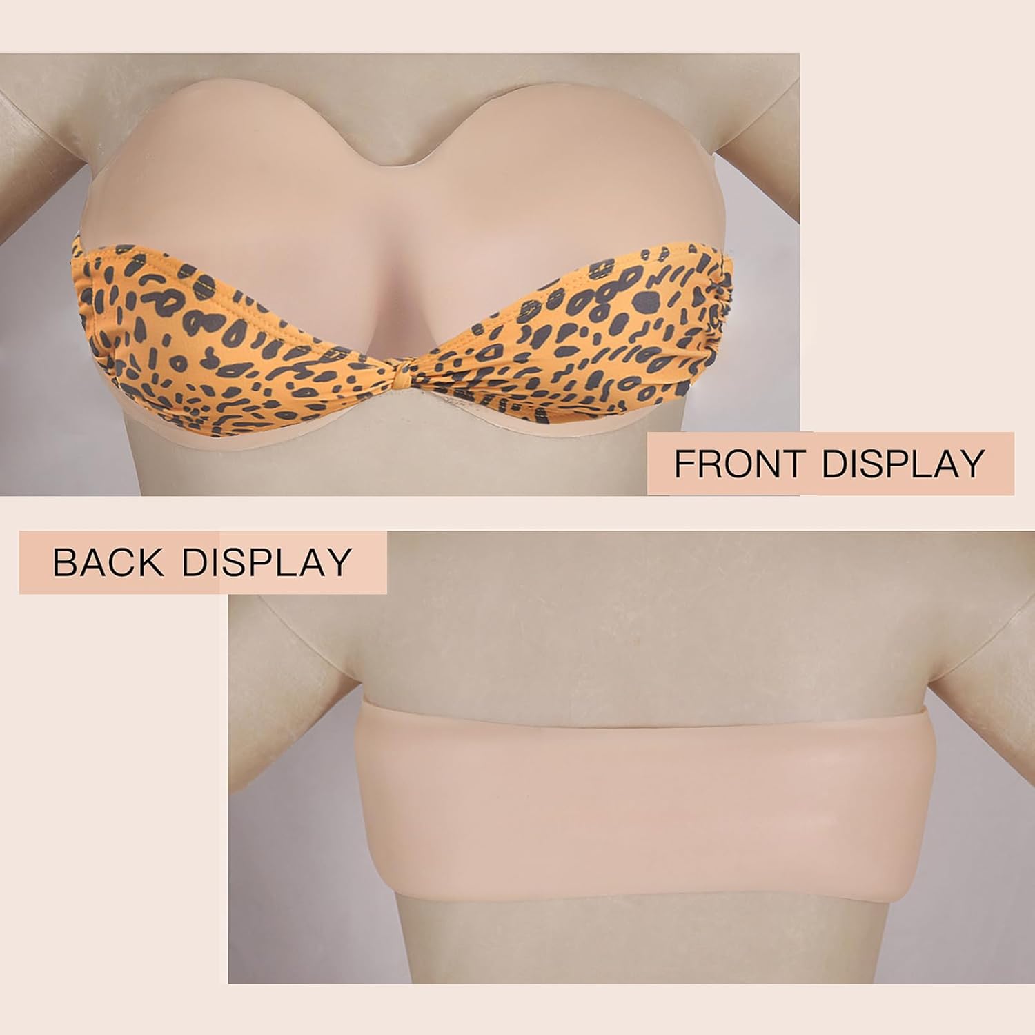 Silicone Breastplate Strapless Crossdresser Trans Woman Fake Breast Forms Cotton Drag Transgender Cosplay