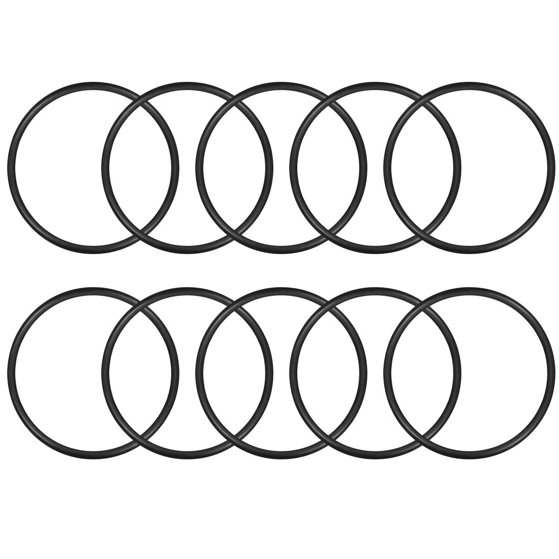 uxcell Nitrile Rubber O-Rings 38mm OD 34mm ID 2mm Width, Metric Sealing Gasket for Automotive Machine Plumbing, Pack of 10