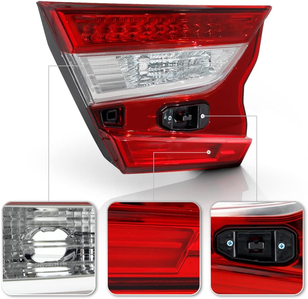 ACANII - For 2018-2022 Honda Accord LX | EX-L | Sport Inner Tail Lights Brake Lamps Replacement Pair Set Left+Right