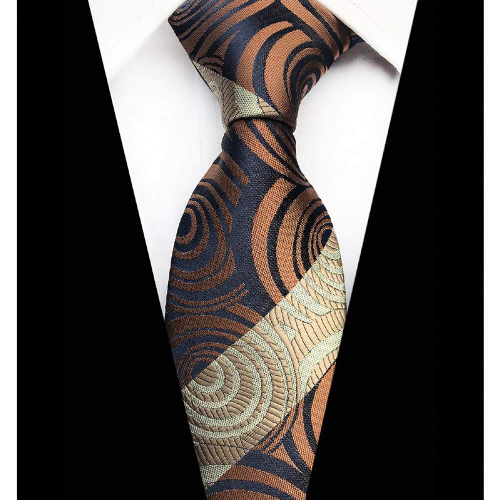 Cravate homme soie rayée et motif carreaux Jacquard de 8 cm pour costume business chic