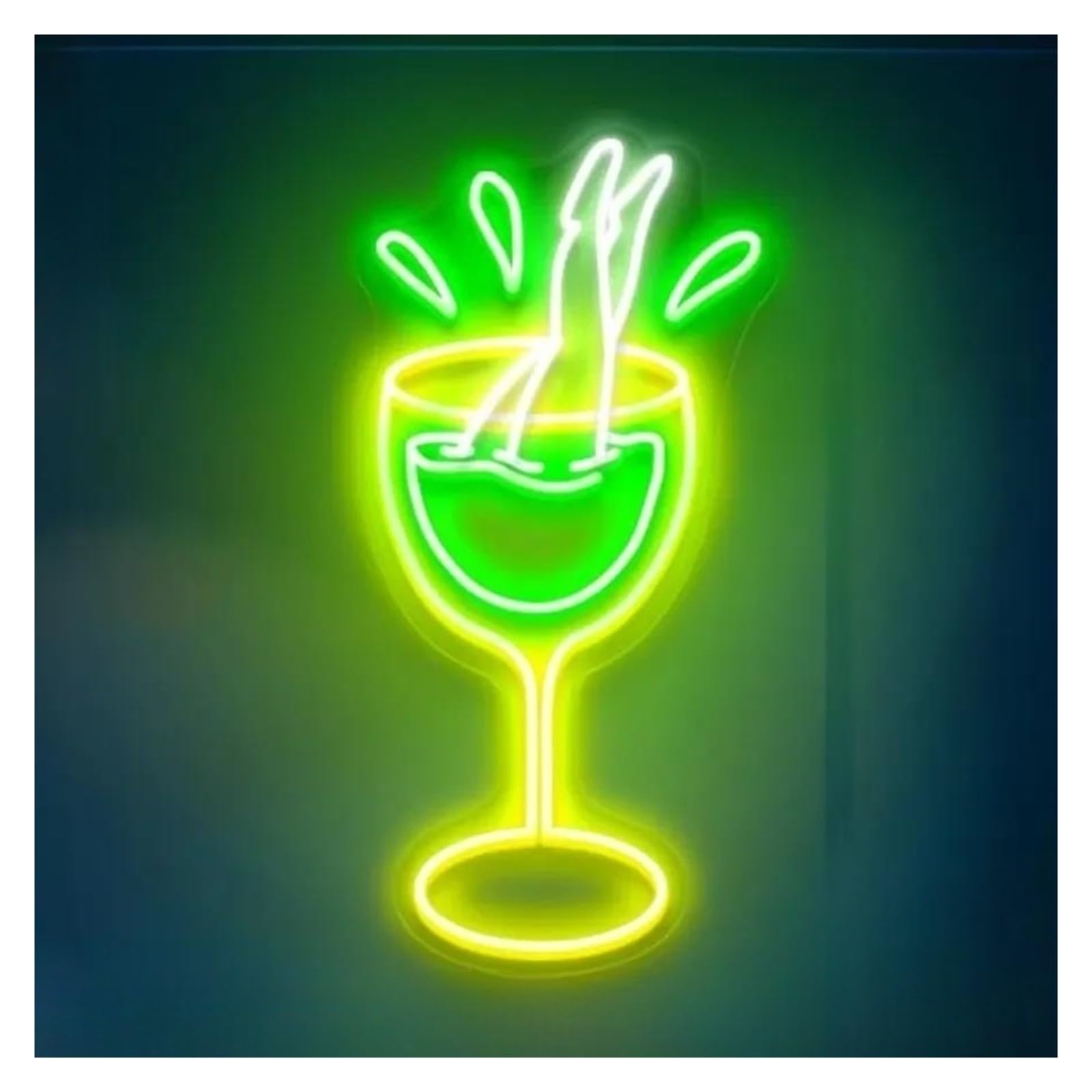 SHOUXI Sign Lamp Wine Neon Sign Cocktail Light Dimmable USB Powered for Bar Pub Restaurant Party Birthday Home Wall Decor(C,50x25cm)