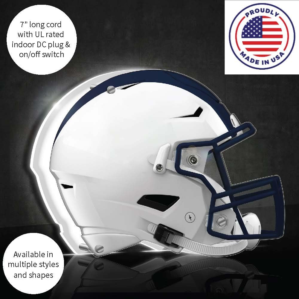Team Sports America Evergreen NCAA Penn State Tabletop LED Lighting Décor| Full Size Replica Helmet Free-Standing Desk Night Light | 10 x 7 x 3 Inches | Christmas Gift for Men,Women | Made in USA