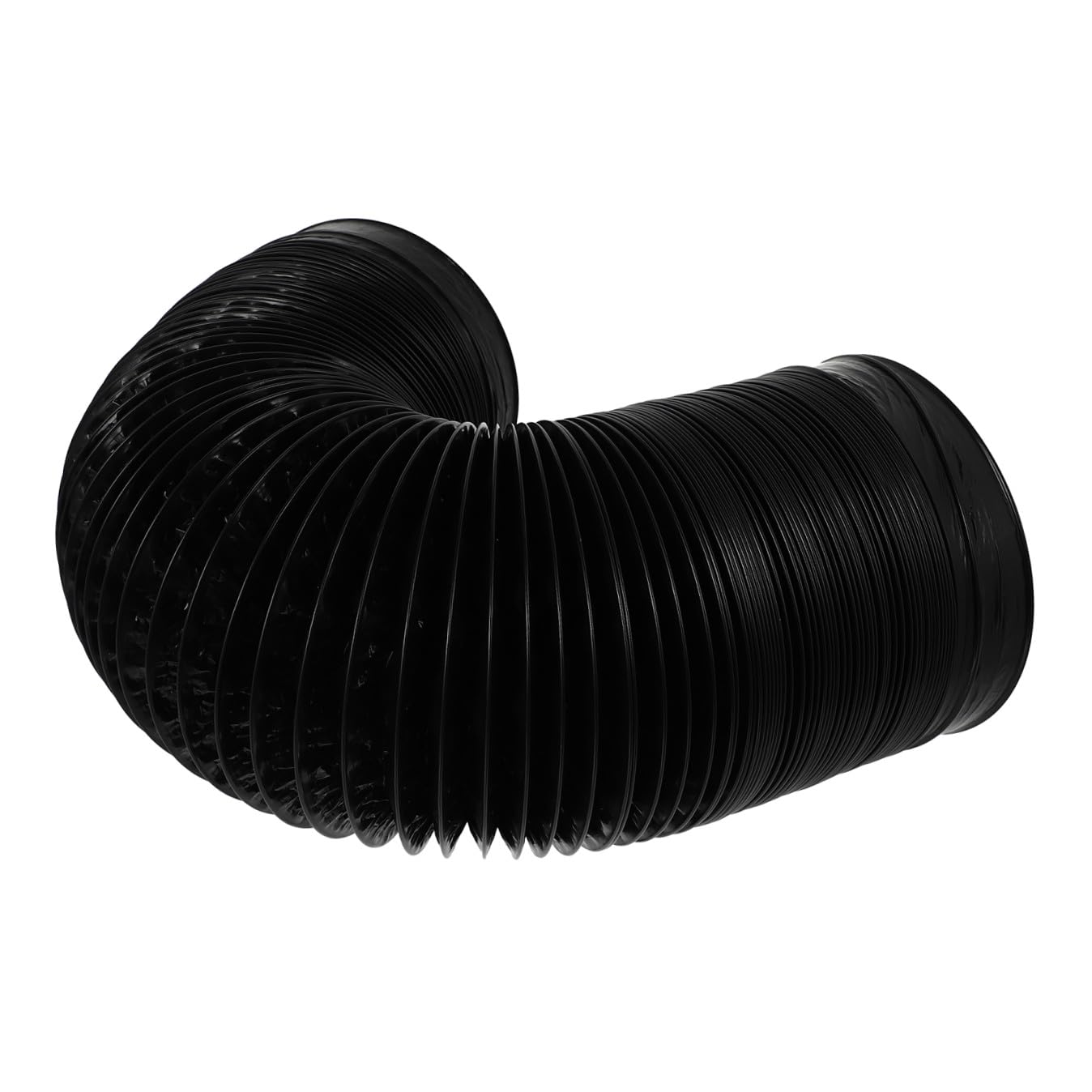 Tubo Flessibile Condotto Aria in Pvc Nero, Retrattile | Ventola e Cappa di Aspirazione, Installazione Semplice, Uso Casa e Ufficio, Struttura Flessibile