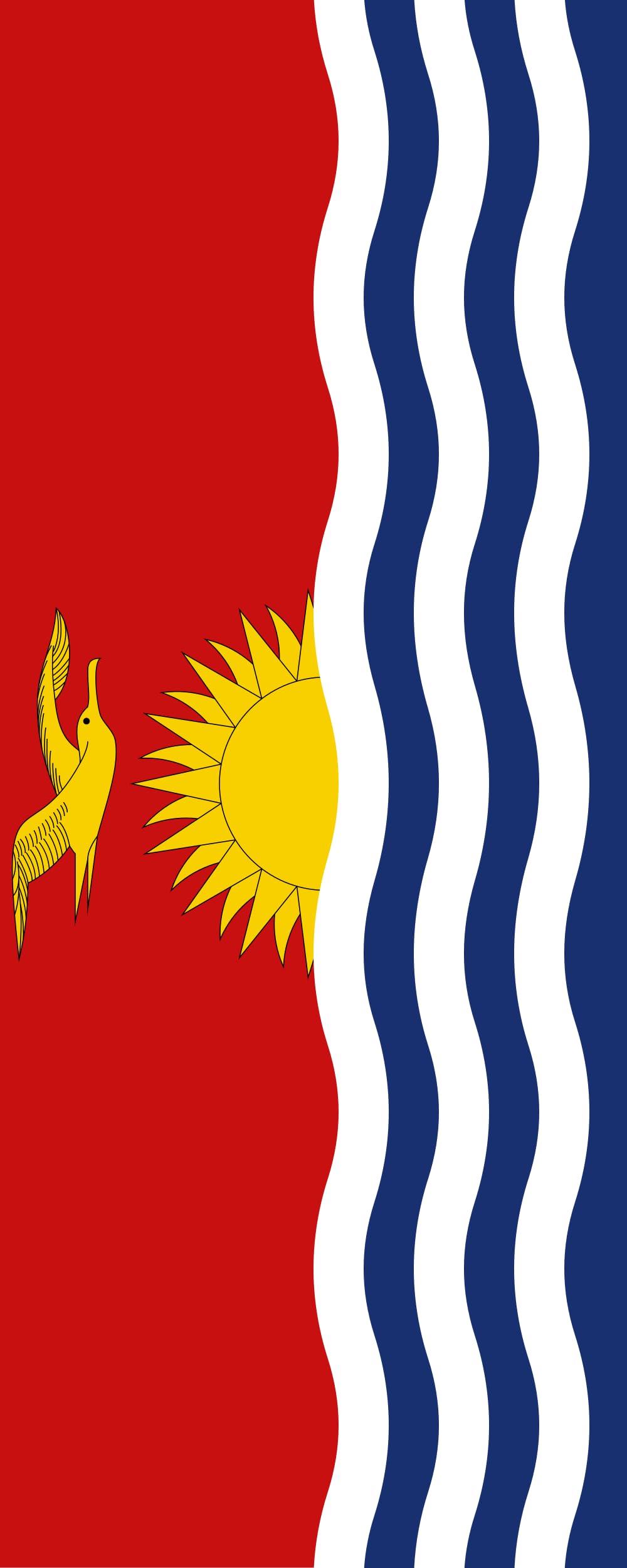 Drapeau Kiribati vertical 300x120cm pour remplacer vos pavillons usés