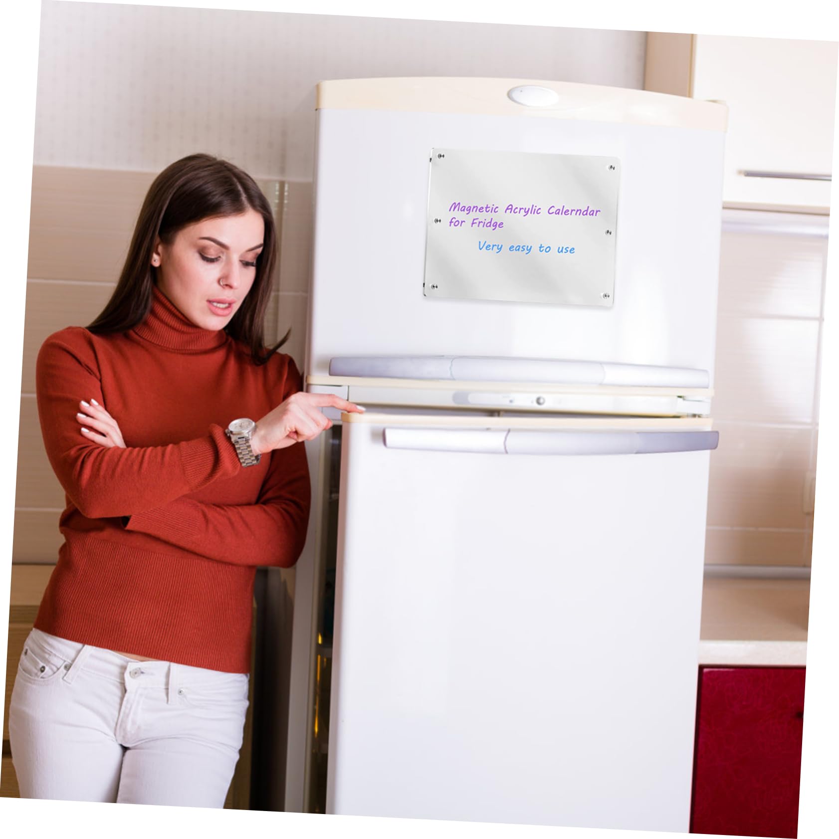 Stundenplan Whiteboard aus Acryl Magnetische Whiteboard Tafel für Kühlschrank Abwischbar und Praktisch Transparente Leere Fläche zum Planen und Zeichnen für Büro und Schüler