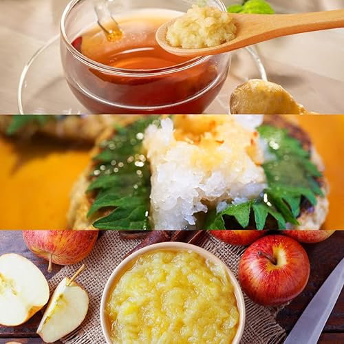 Miniatura 7 de TIKUSAN Rallador japonés Oroshigane Rebanador de acero inoxidable fabricado en Japón para rábano, ajo, jengibre, frutas y verduras de raíz (4.1 x