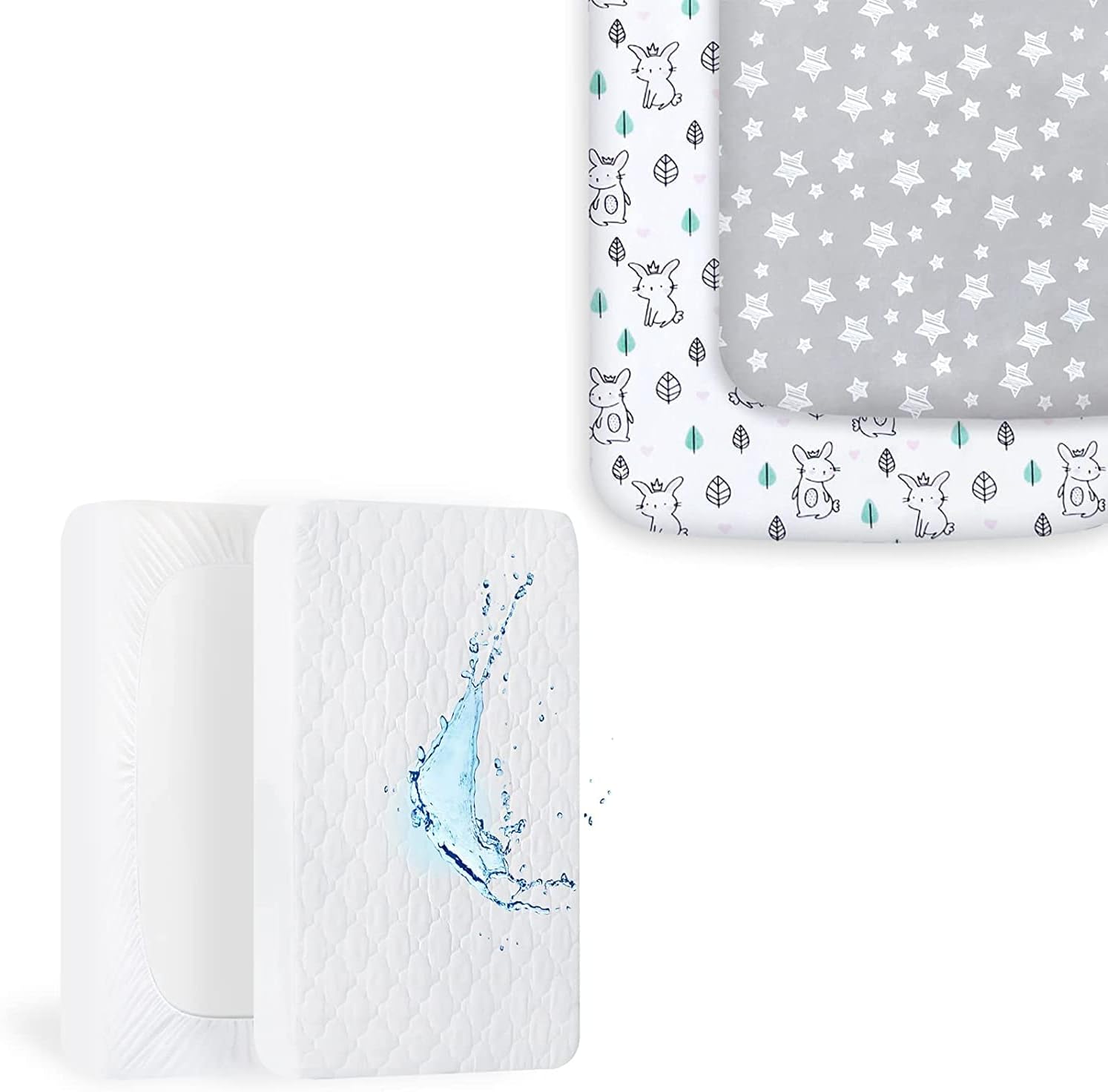 2 Pack Pack N Play Mattress Protector and 2 Pack Pack and