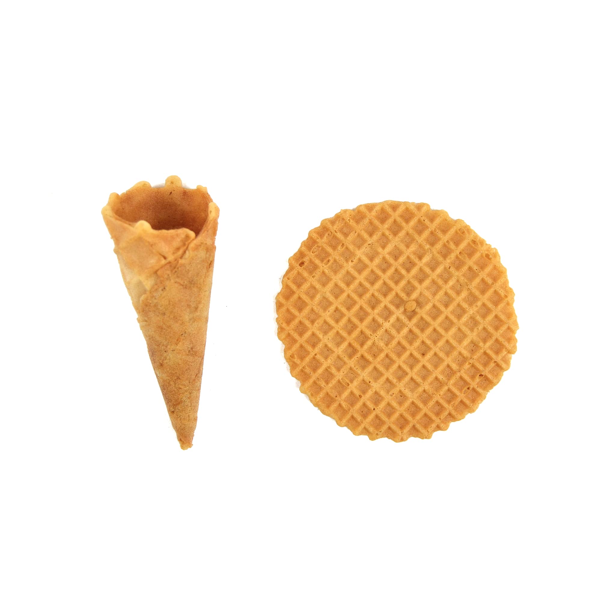 PZ 378 CONI PICCOLI SENZA GLUTINE E SENZA LATTOSIO + PZ 1000 CIALDA TONDA SENZA GLUTINE PER GELATO,YOGURT E SEMIFREDDI CONO BISCOTTO DI CIALDA WAFER