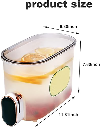 Miniatura 7 de Dispensador de bebidas de 5 litros para nevera, jarra de bebidas, dispensador de bebidas con grifo para tés, jugos, agua, leche, fruta tetera (negro