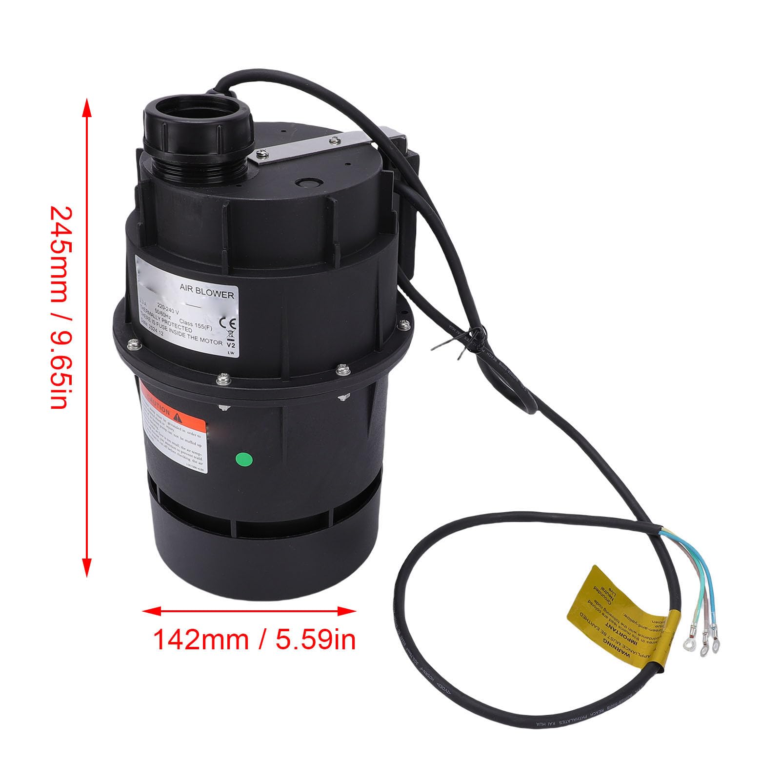 Fdit Bomba de Circulación de SPA, Bomba de Circulación de Agua para Bañera de Hidromasaje con Protector de Sobrecarga de Fusible Interno para Instalación Integrada o Externa (400W)