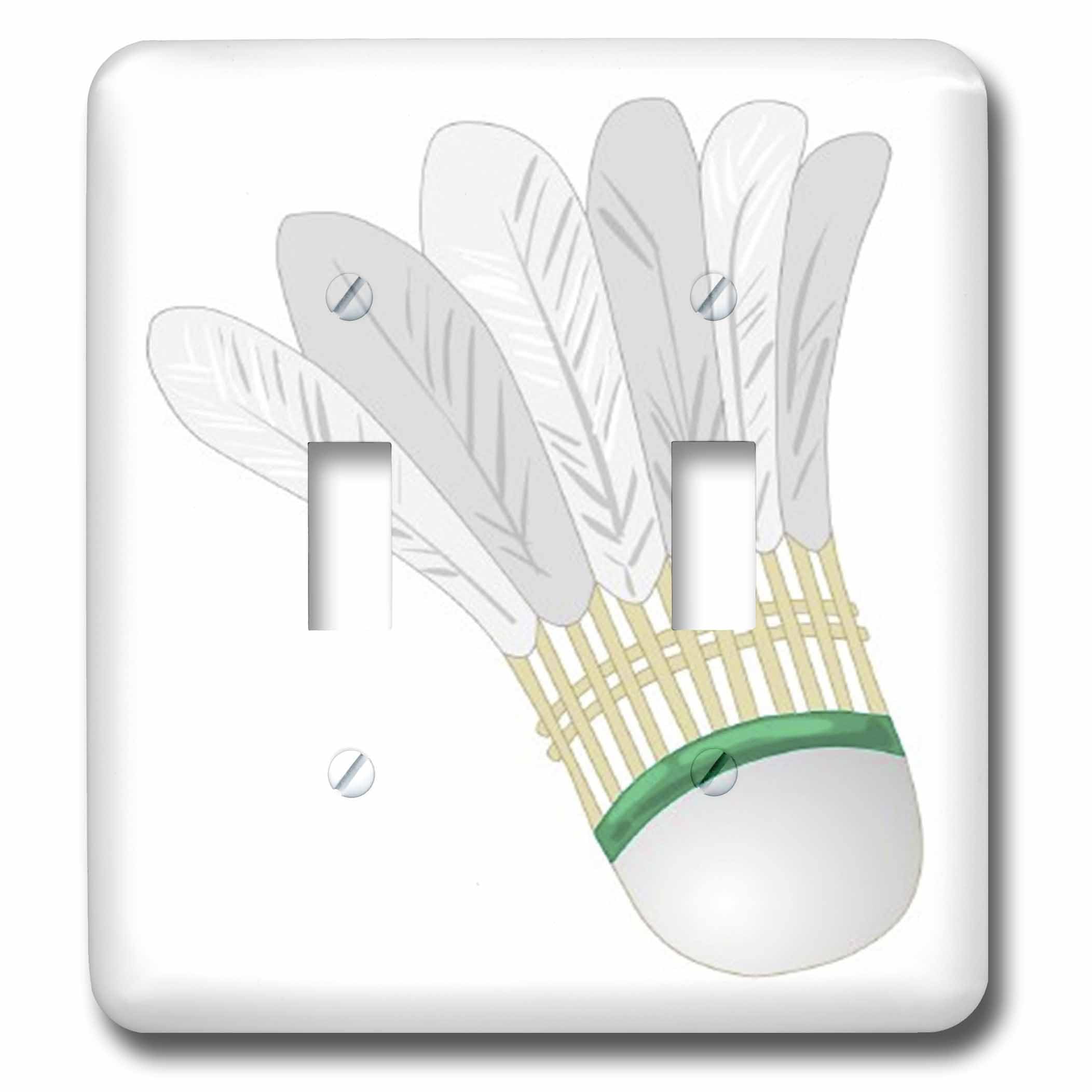 Interrupteur à bascule badminton blanc 3dRose lsp_41664_2 pour deco