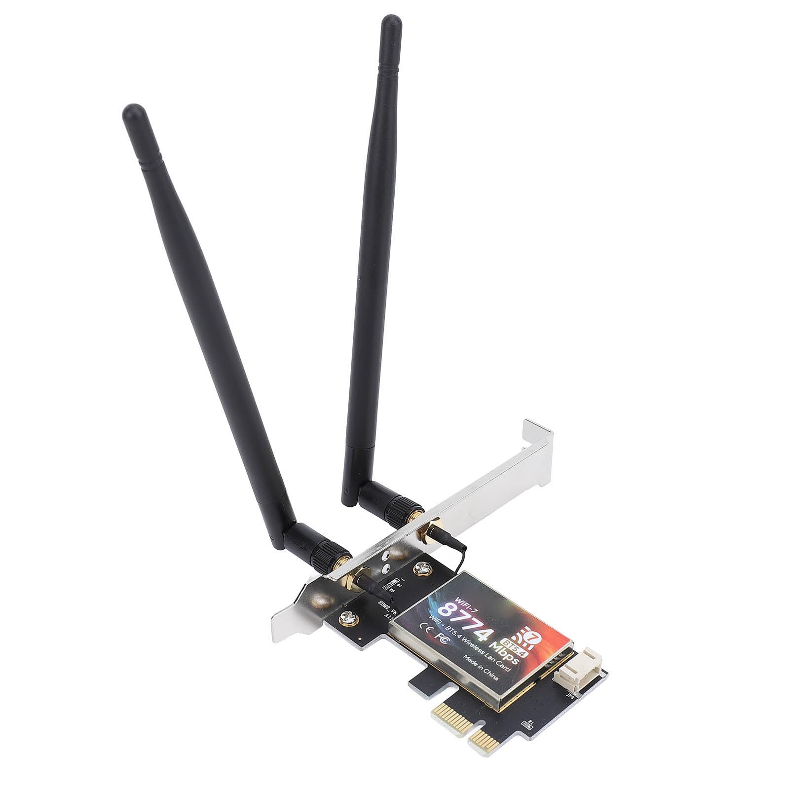 Karta Sieciowa PCIE 8774 Mbps, Bezprzewodowa Karta BT 5.4 WiFi 7 z technologią MU MIMO, Potrójne Pasma 6 GHz 5,8 GHz 2,4 GHz, dla Układu BE200, Kompatybilna z PCIE X1, X4,