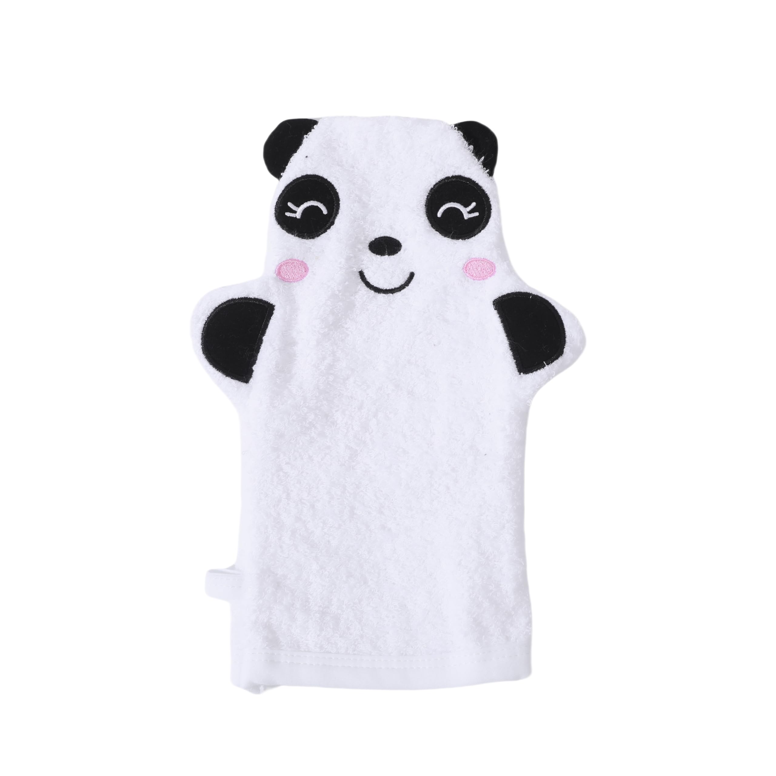JN&amp;LULU Organics Bath Mitt Bath Cotton and Soft Scrub Bathing Loofah Shower Gifts (Panda)