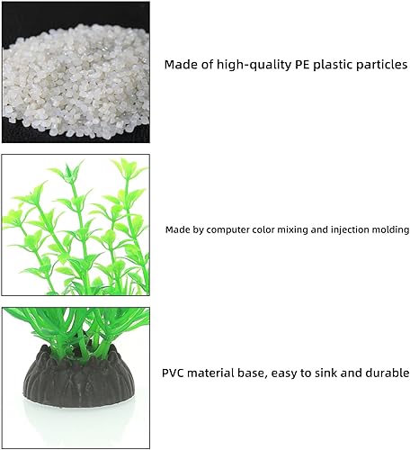 Miniatura 5 de 16 piezas de decoración de peceras de hierba, plantas de decoración de acuarios, peces betta, accesorios de tanque de tortugas, kit de algas marinas