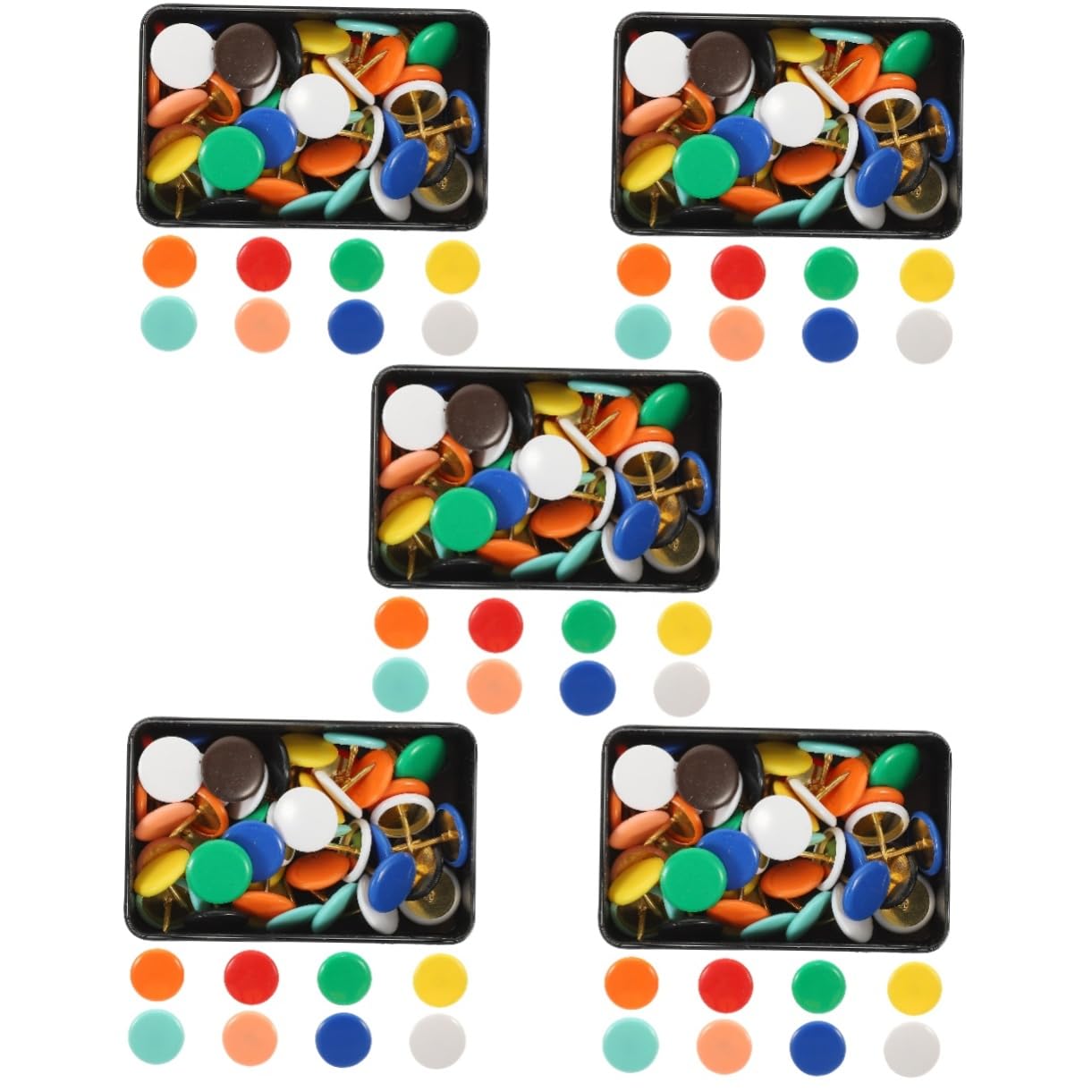 SHINEOFI 500piezas Chinchetas Coloridas Redondas para Oficina y Escuela De Pushpins Prácticos para Tableros De Anuncios Decoración y De Mensajes