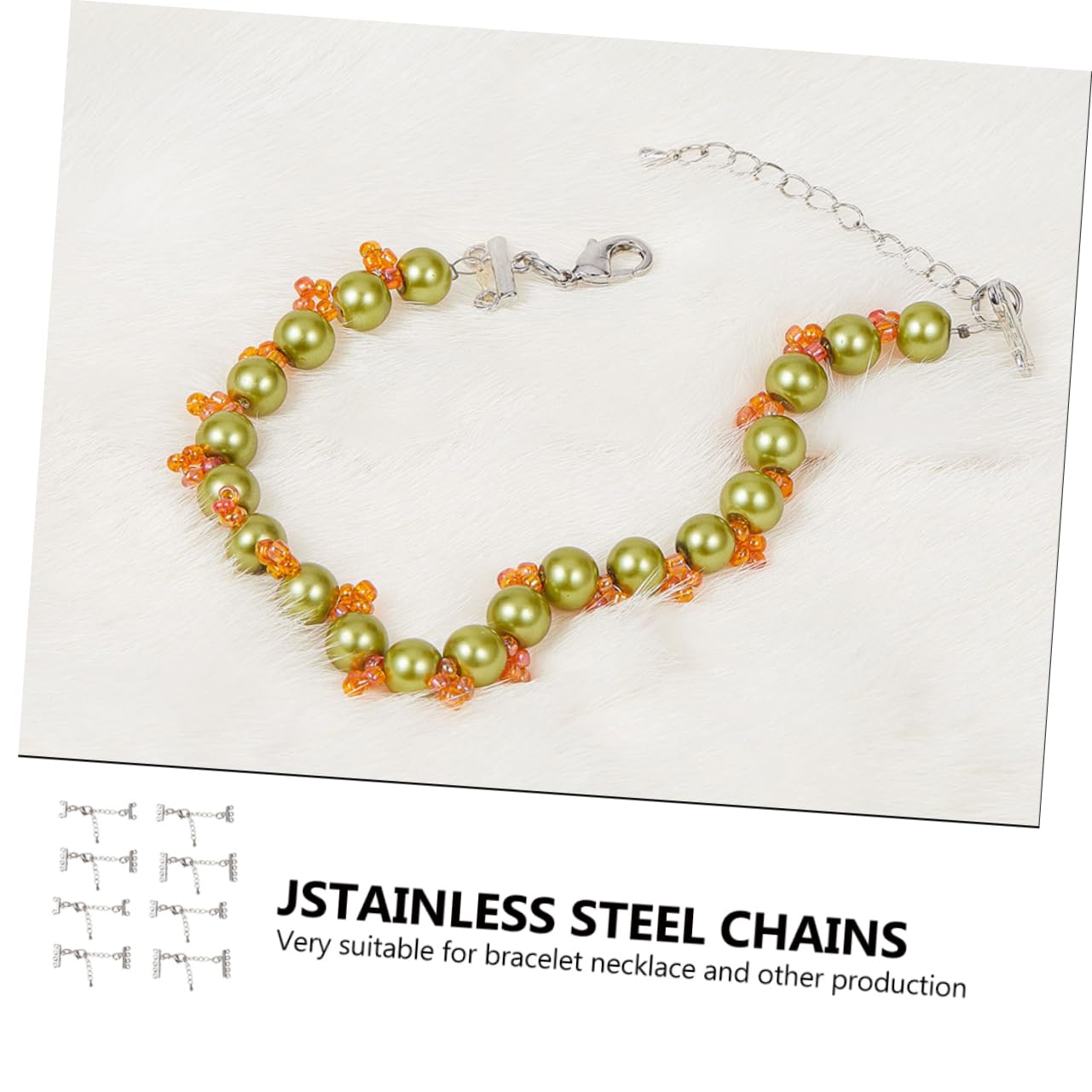 DOITOOL 2 Sätze Verlängerte Schwanzketteschnalle Kettenverlängerungen Für Armbänder Fußkettchen Verlängerungsketten Schmuck Diy Ketten Halskette Liefert Rostfreier Stahl 8 Stücke * 2