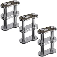 Vista 9 de 2 piezas #60-2/12A-2 cadena de rodillos de doble hebra eslabón maestro, enlace de conector de cadena de acero al carbono ajustable resistente