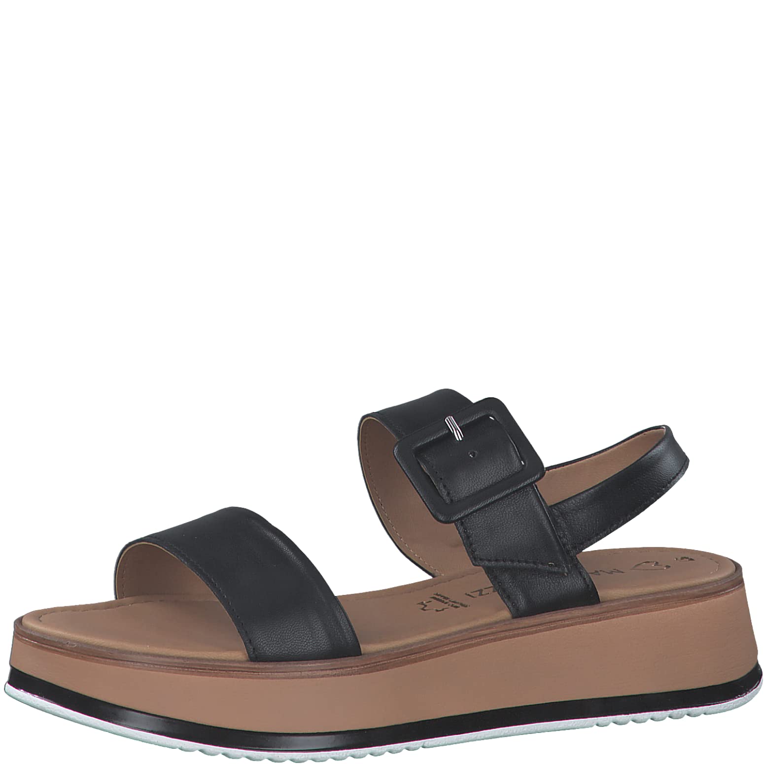 Marco Tozzi Women's 2-2-28240-20 Leather Sandals, Black, 38 EU, black, 6 UK