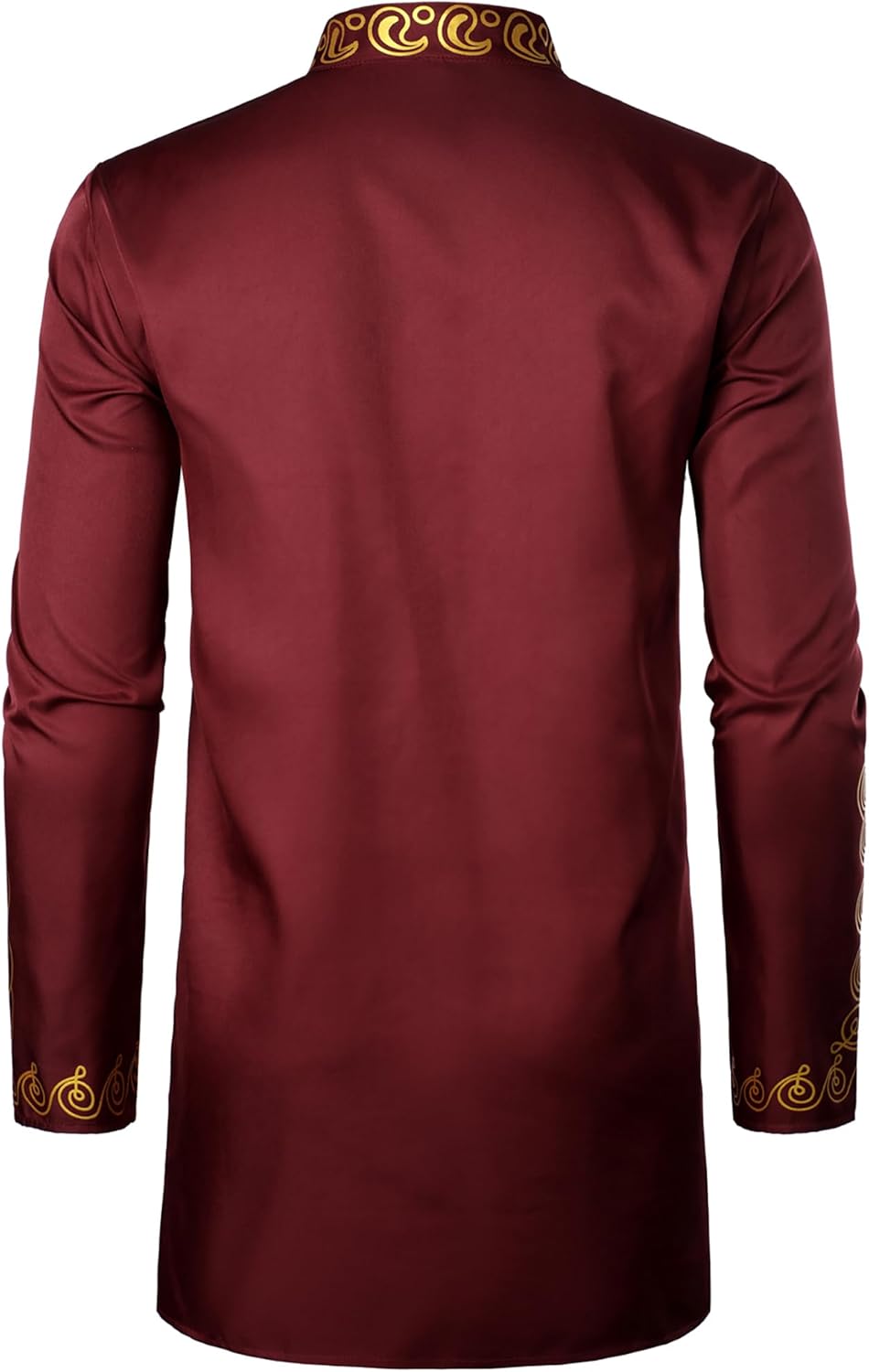 ZEROYAA Men's Africa Suit Long Sleeve Print Dashiki and Pants Outfit Traditional 2 Piece Set - Image 4