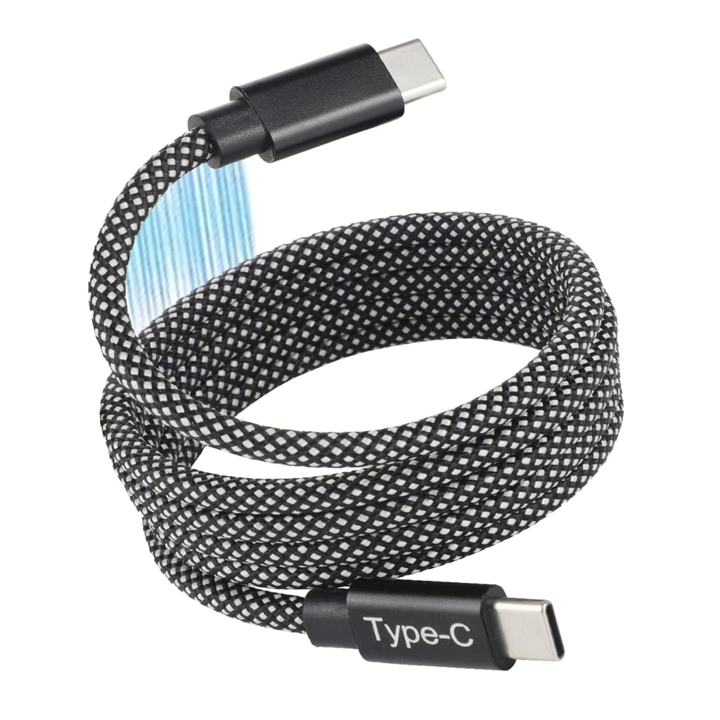 Extra Long USB C Cable PD60W Fast Charge Nylon Braided Durability Type C to C Cord for Phones Tablets Computers